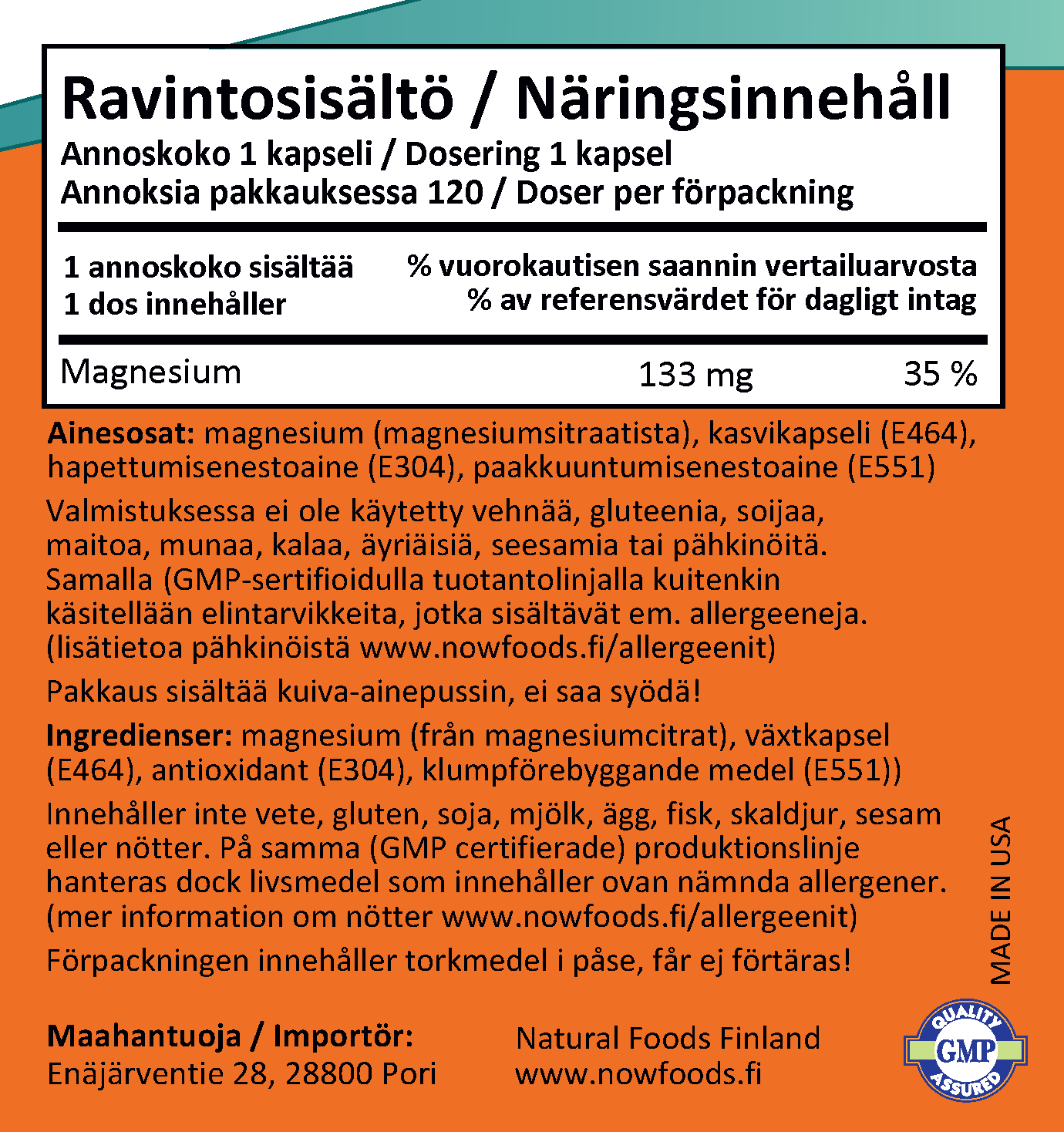 Magnesium Citrate (120 kapselia)