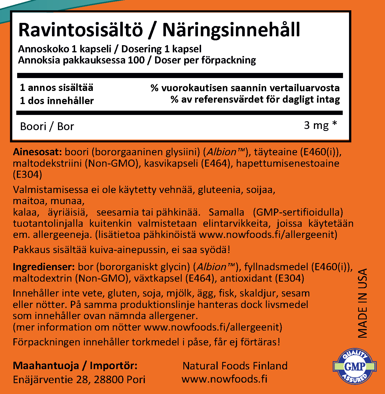 Boron 3mg (100 kapselia)