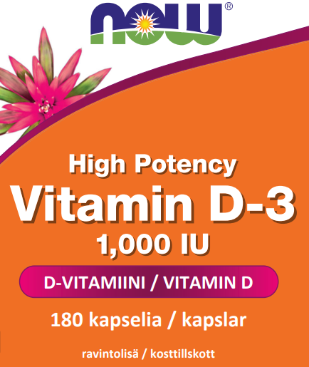 Vit D-3 1000IU (180 kapselia)