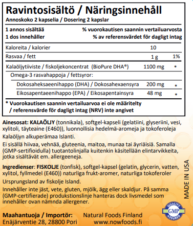 DHA 100mg Chewable (60 kapselia)