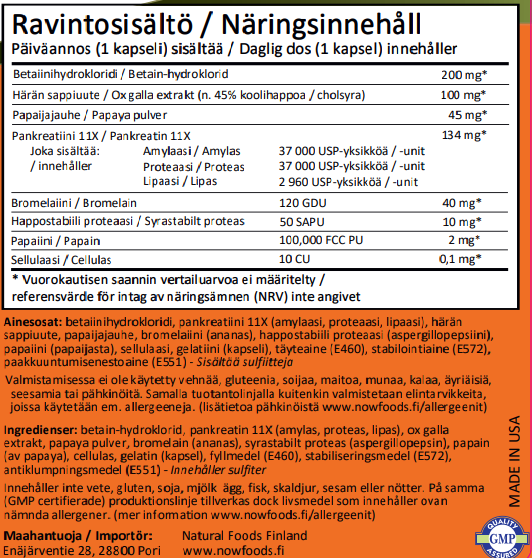 Super Enzymes (90 kapselia)