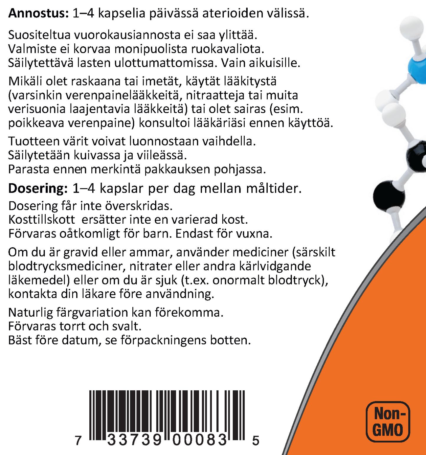 L-Citrulline 750mg (90 kapselia)