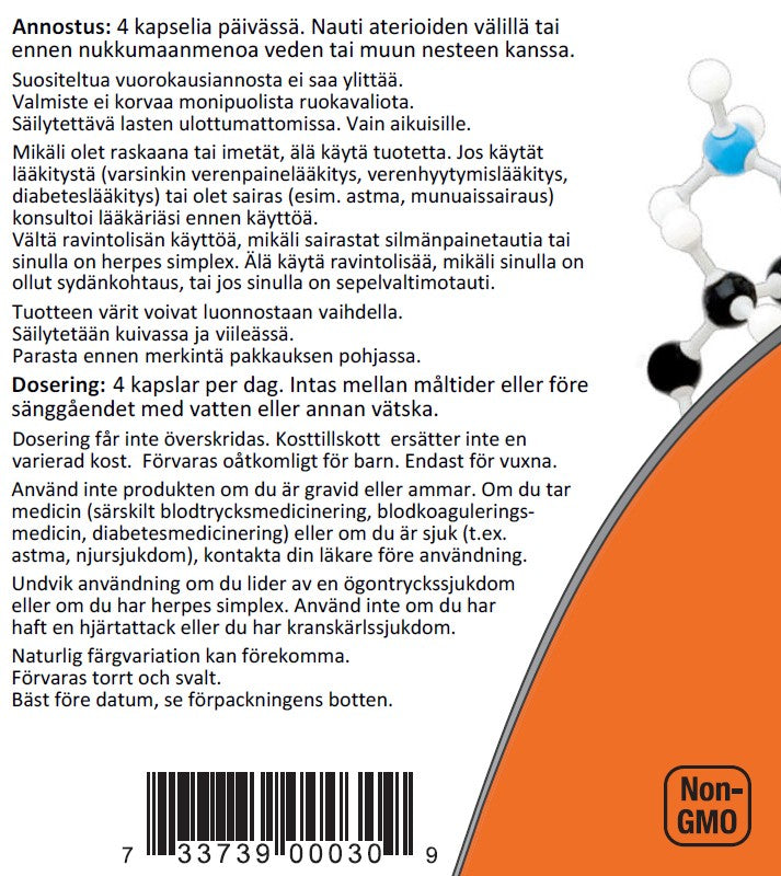 L-Arginine 500mg (100 kapselia)