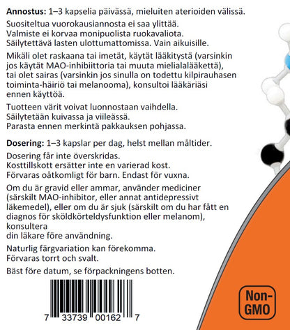 L-Tyrosine 500mg (120 kapselia)