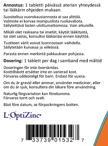 Zinc Transporters 22mg (90 tablettia)