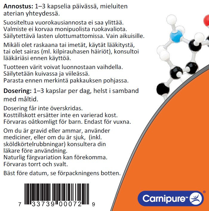 L-Carnitine 500mg (60 kapselia)