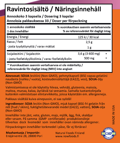 Lecithin 1200mg (100 kapselia)