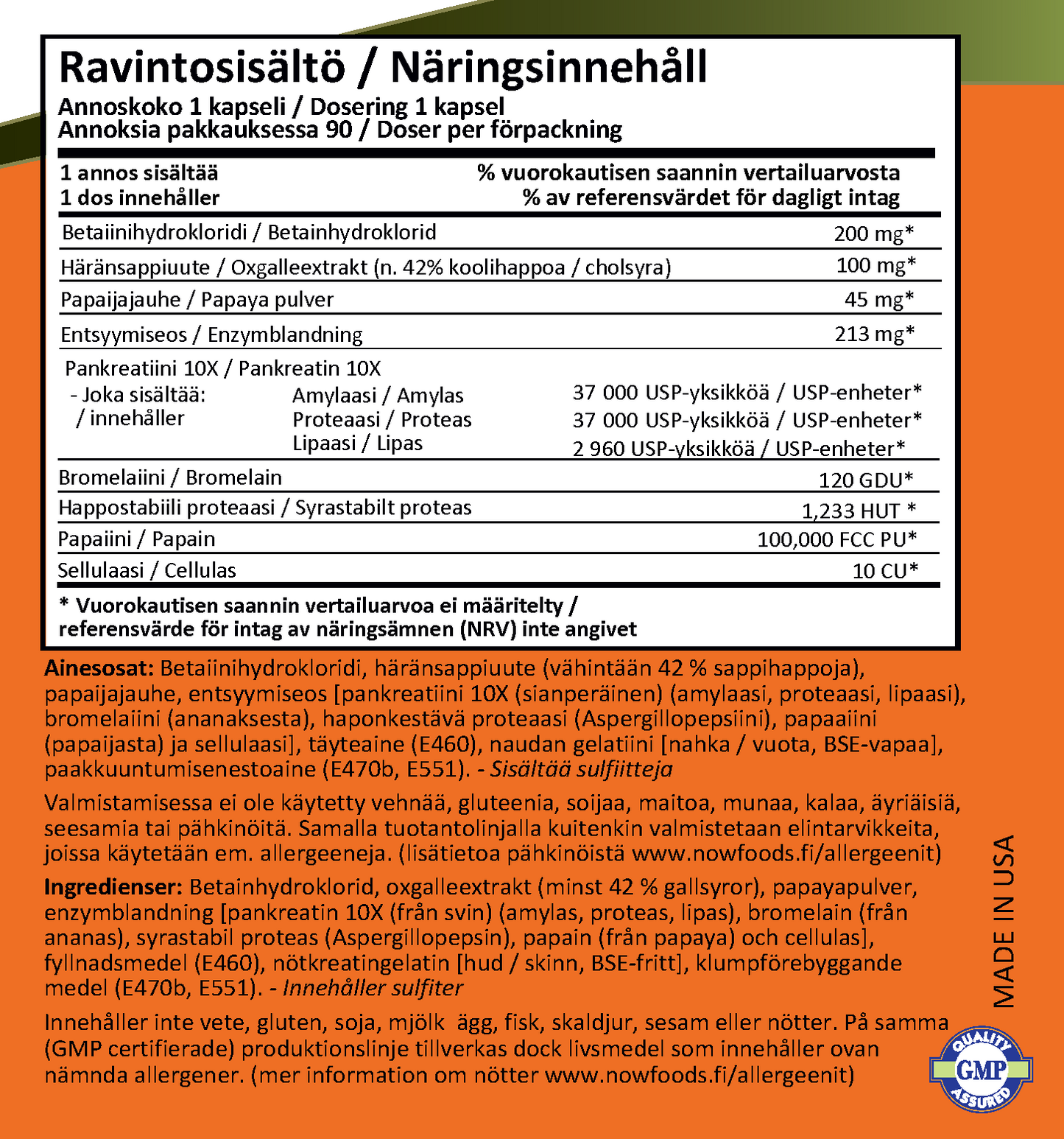 Super Enzymes (90 kapselia)