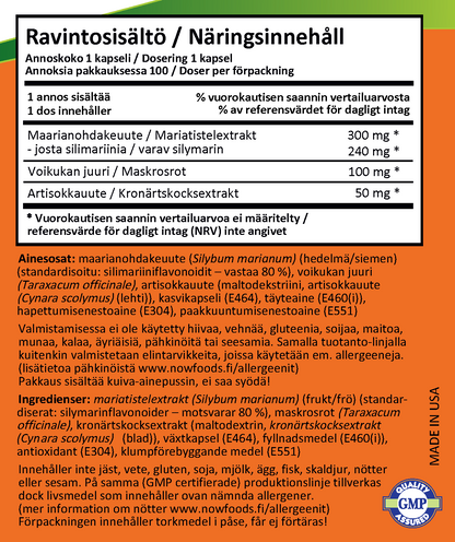 Silymarin Milk Thistle 300mg (100 kapselia)