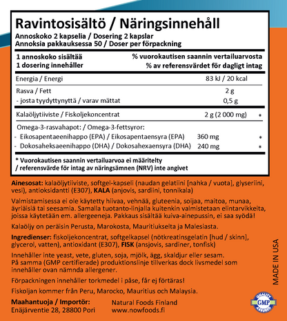 Omega-3 1000mg (100 kapselia)