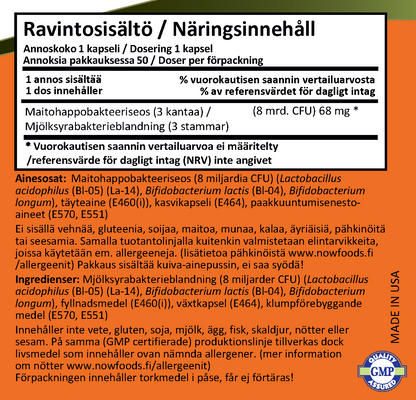 8 Billion Acidophilus & Bifidus (60 kapselia)