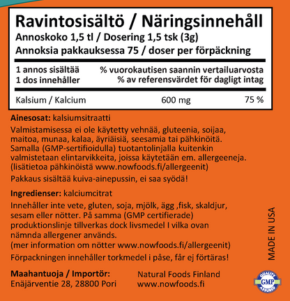 Calcium Citrate Powder (227g)