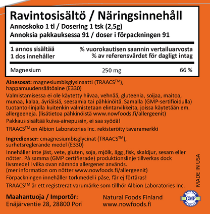 Magnesium Bisglycinate Powder (227g)
