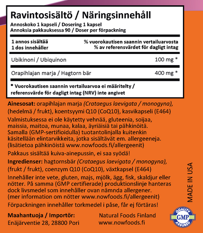 CoQ10 100mg (90 kapselia)