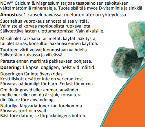 Calcium & Magnesium (120 kapselia)