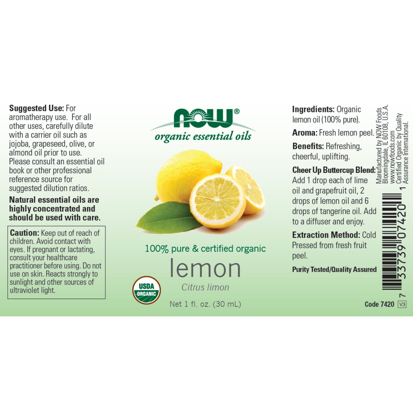 Organic Lemon Oil (30 ml)