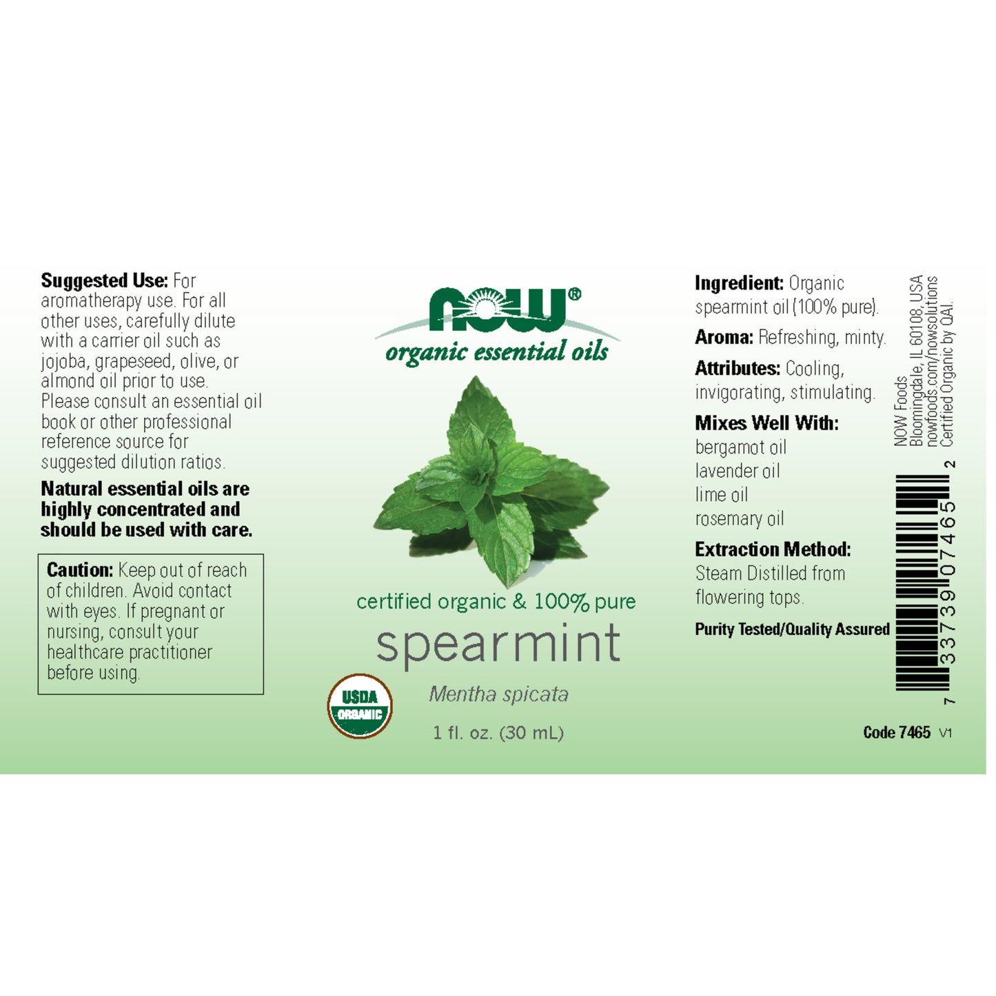 Organic Spearmint Oil (30ml)