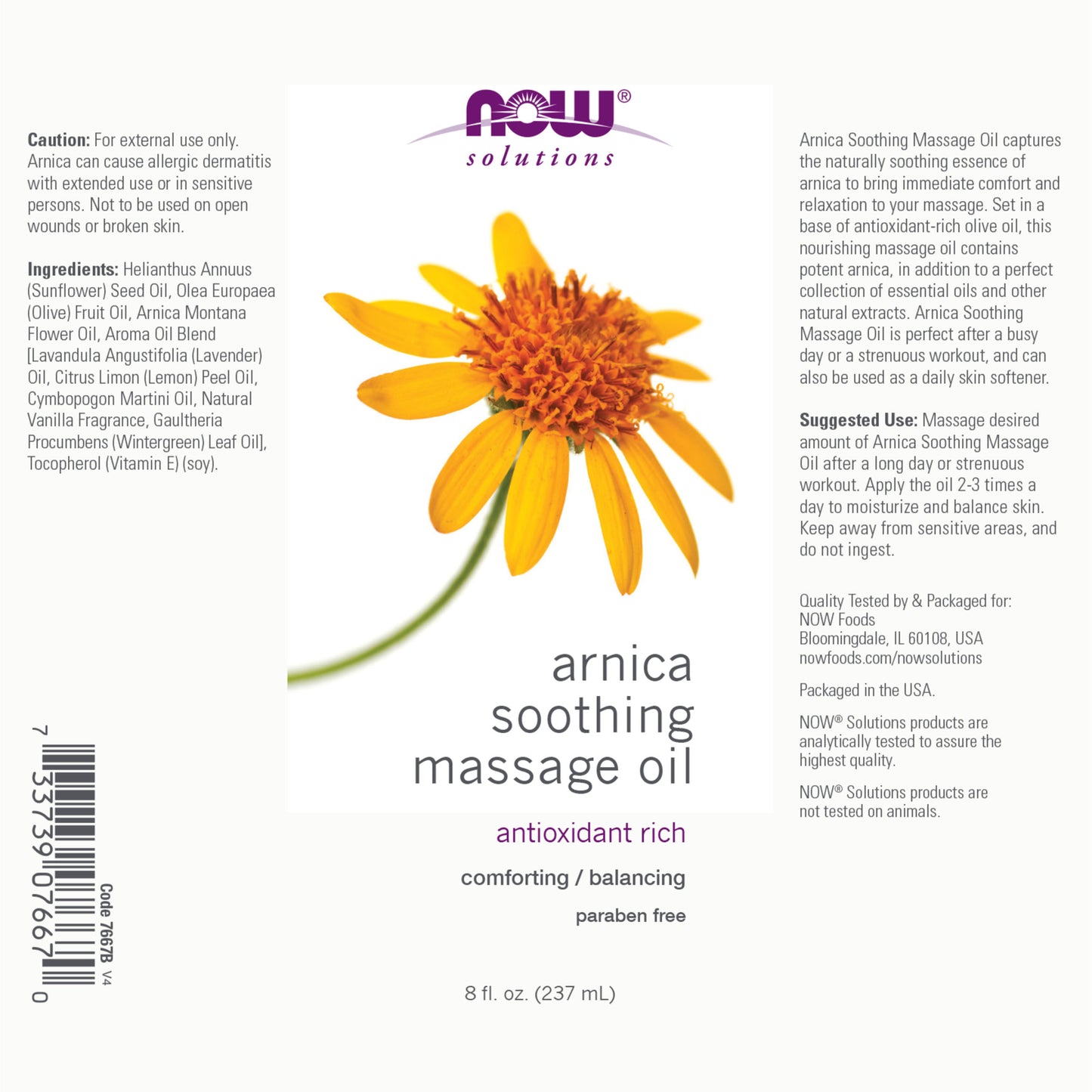 Arnica Soothing Massage Oil (237 ml)